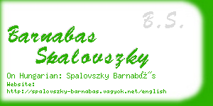 barnabas spalovszky business card